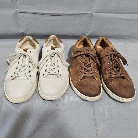 Born Allegheny Men’s Leather Brown/ Cream Casual Comfort Sneakers Lot of 2 - Picture 1 of 15